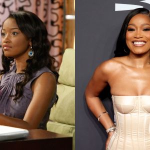 Side-by-side, a still from 'True Jackson, VP' and wire image of Keke Palmer