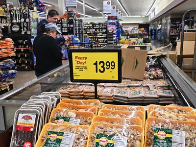 People shop at a supermarket in Montebello, California, on May 15, 2024.