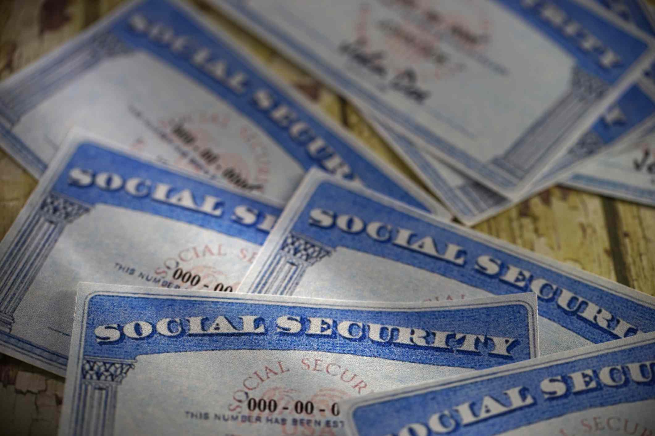 Social security cards.