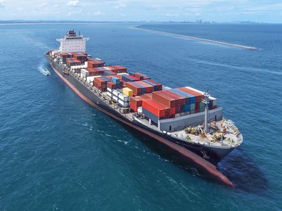 cargo ship in the water