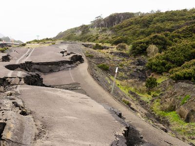 View Of Damaged Road