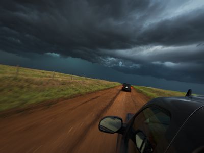 Image of a tornado on the horizon