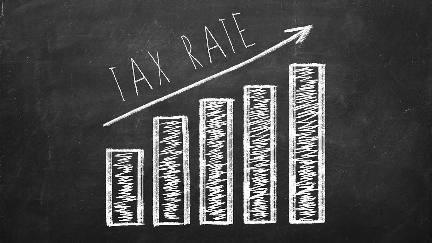 Diagram showing current trend of increasing Tax Rates.