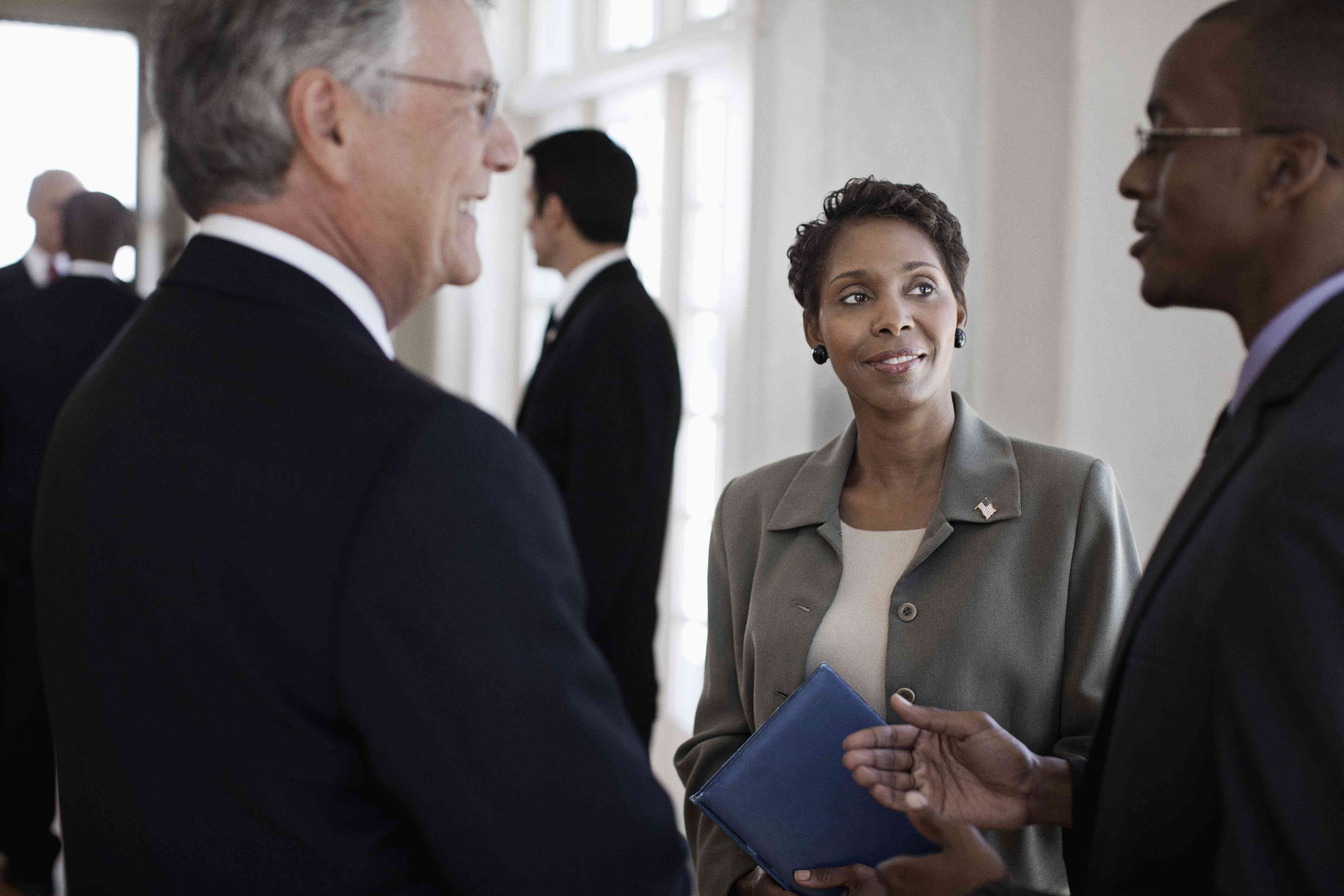 Government officials talk with banker about a bailout