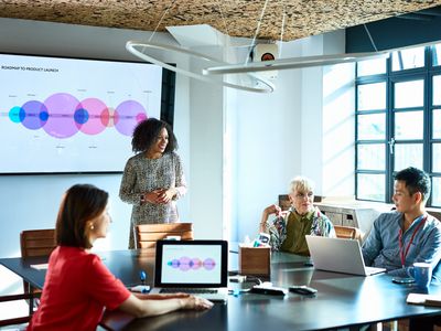 Business people in conference room planning product launch