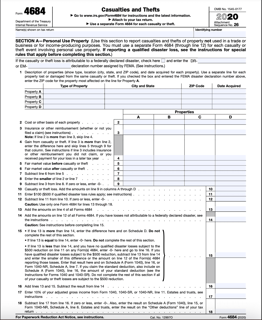 Form 4684 Page 1. 