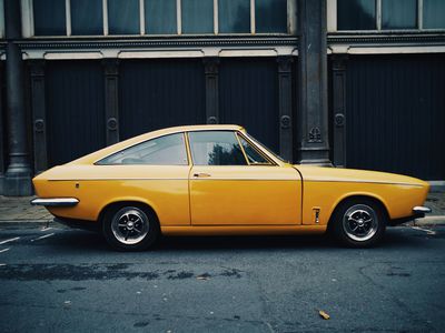 Yellow car from the 1970s