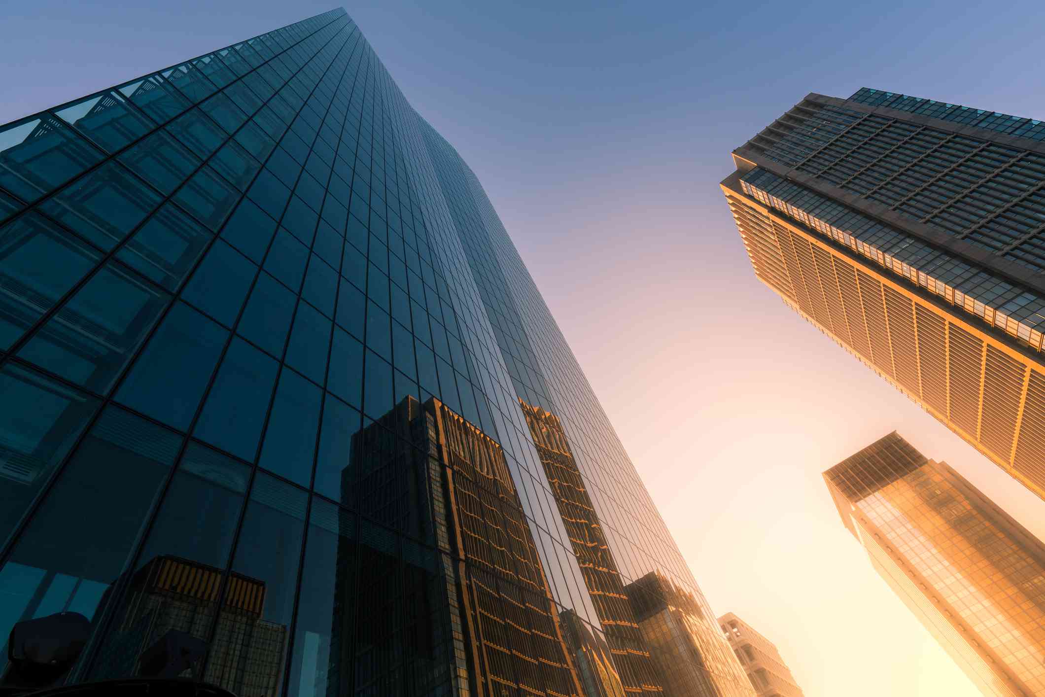 Low angle view of skyscrapers