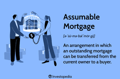 Assumable mortgage: An arrangement in which an outstanding mortgage can be transferred from the current owner to the buyer.