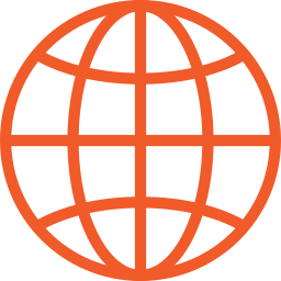 Orange globe icon