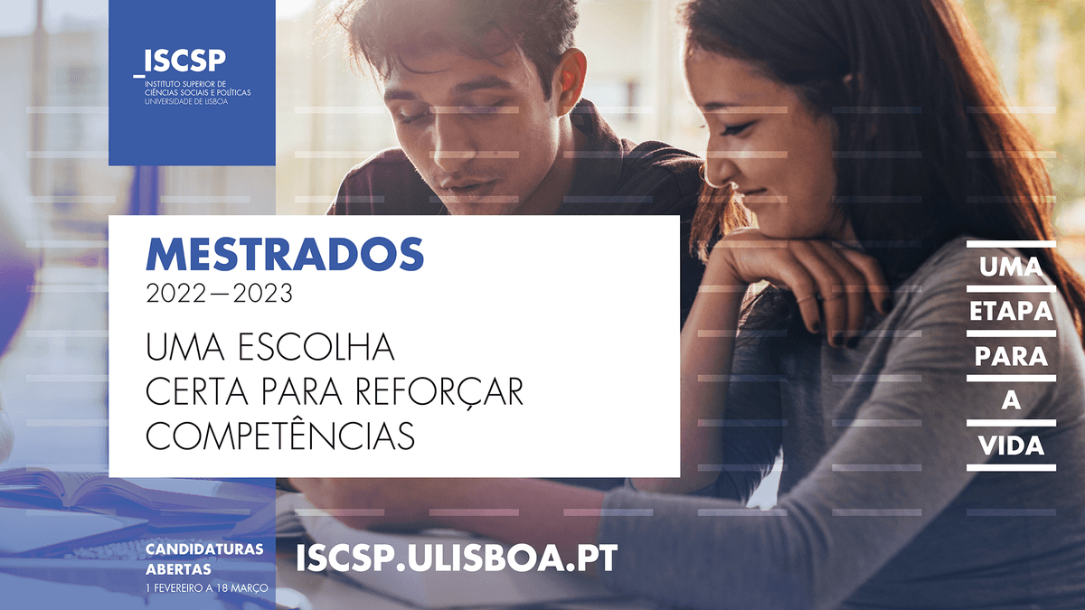 ISCSP-ULisboa abre candidaturas aos mestrados 2022-2023