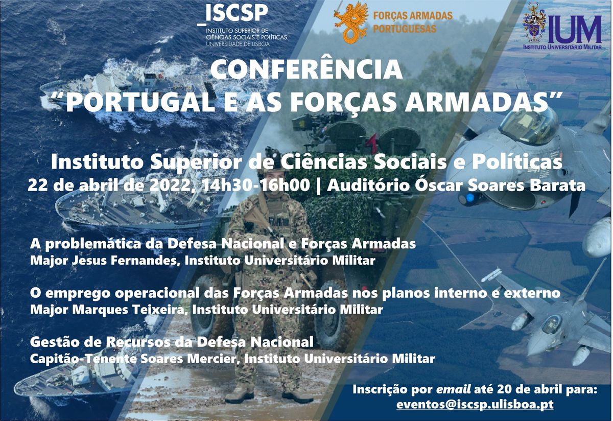 Papel das Forças Armadas em Portugal é apresentado no ISCSP