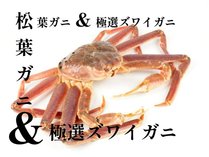 浜坂タグ付き松葉ガニ&厳選ズワイガニ]　外湯無料券付