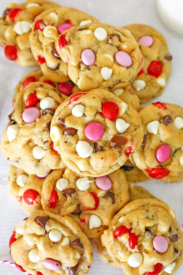 Valentine Chocolate Chip Cookies