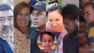 De izquierda a derecha, estos son los seis detenidos por la desaparición de Loan: Carlos Pérez, Victoria Caivalla, Walter Maciel, Mónica del Carmen Millapi, Antonio Benítez y Daniel “Fierrito” Ramíez . (Foto: TN)