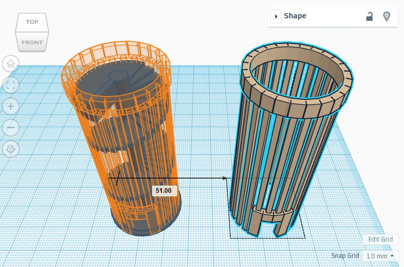 Cylinder model made with Tinkercad