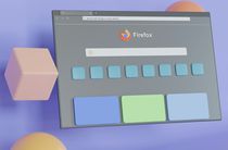 A mockup of the Firefox homepage with tiles.