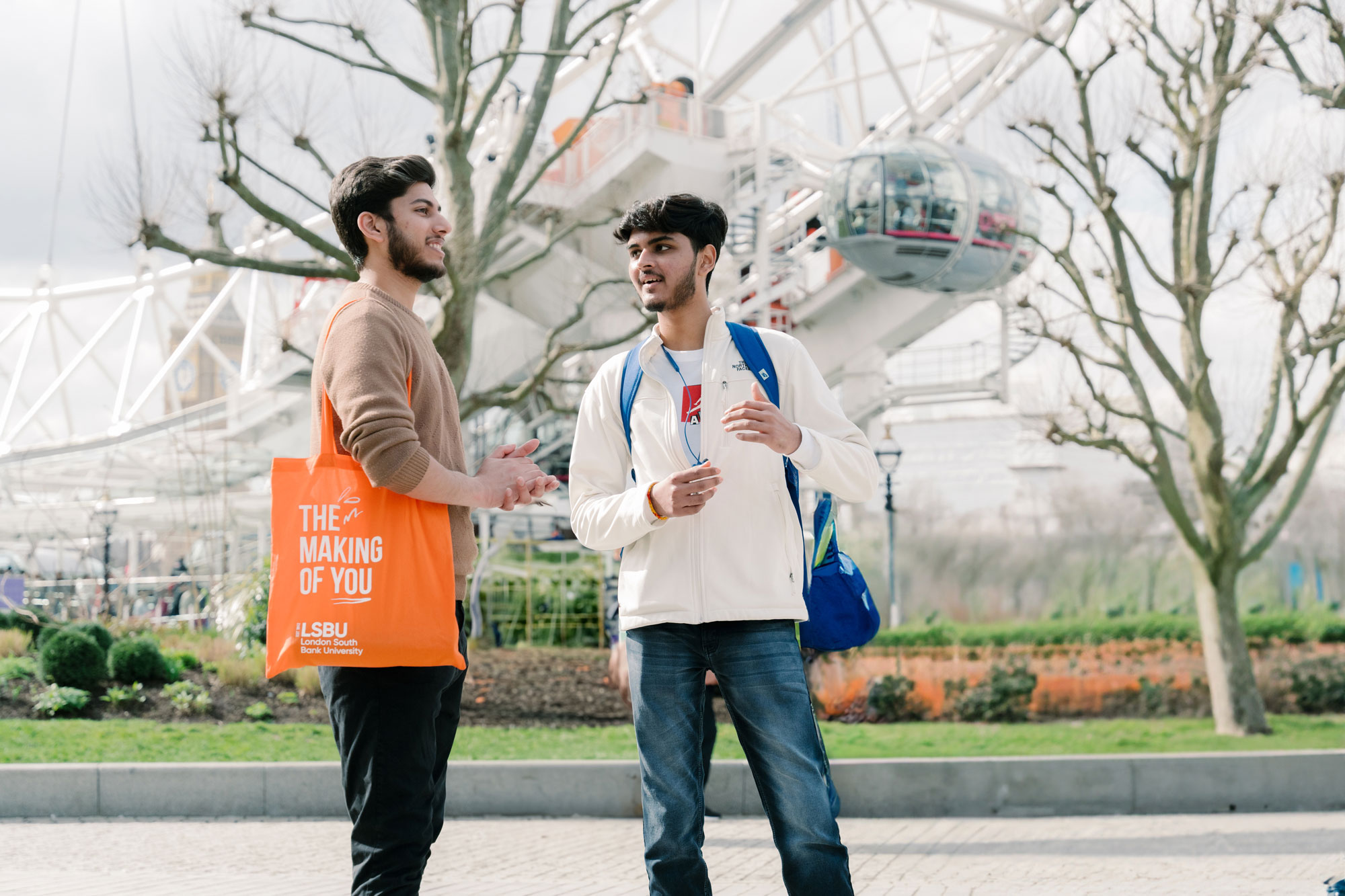 LSBU two students smiling