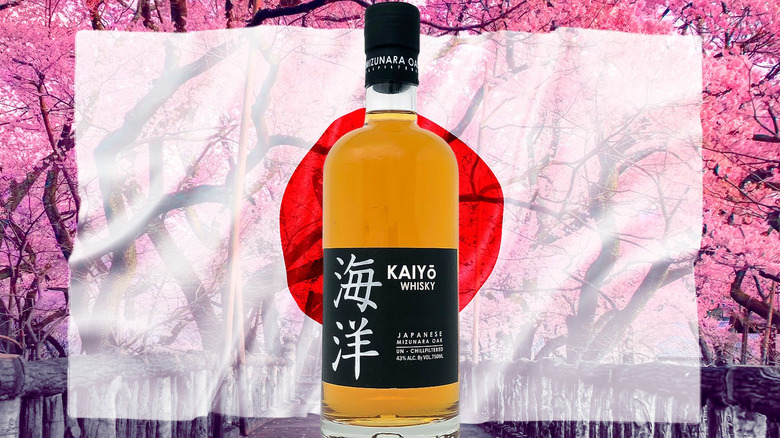 Japanese whisky and national flag