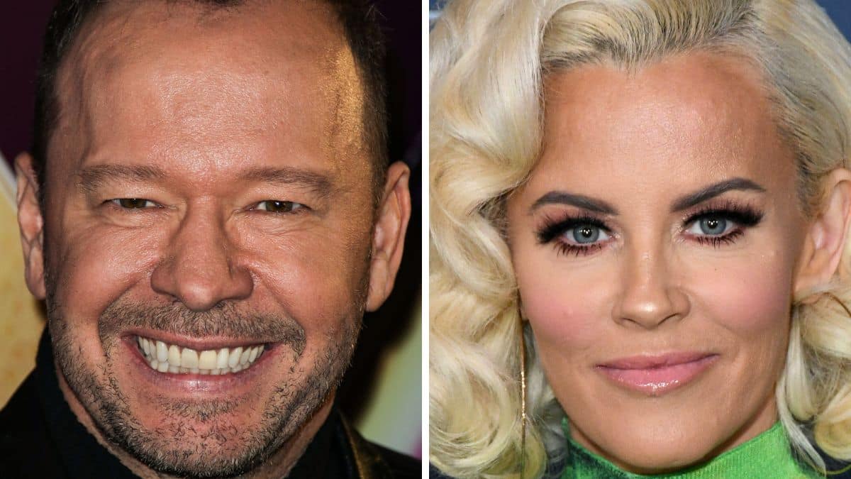 donnie wahlberg at the masked singer premiere and jenny mccarthy at a fox winter event