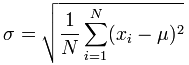 MySQL population standard deviation formula MySQL population standard deviation formula