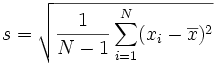 MySQL sample standard deviation formula MySQL sample standard deviation formula