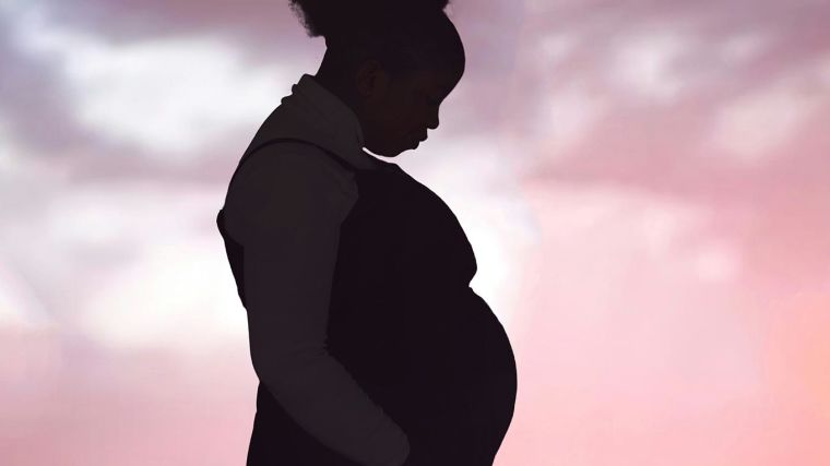 Silhouette of a pregnant woman