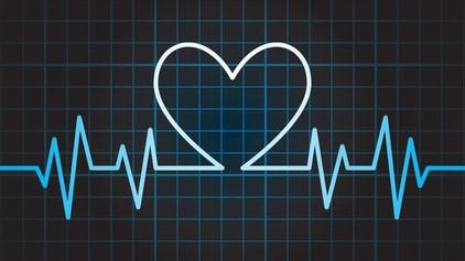 Image of a ECG in the shape of a heart.