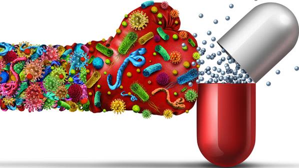 Illustration of antimicrobial resistance