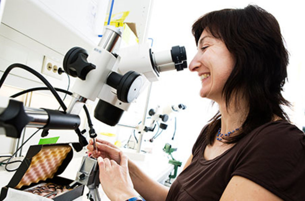 May-Britt Moser in the laboratory