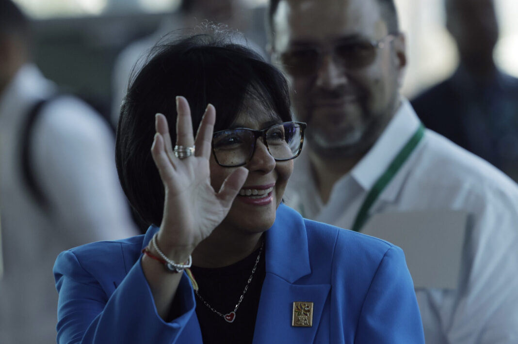 La vicepresidenta ejecutiva de Venezuela, Delcy Rodríguez, en una fotografía de archivo. EFE/Antonio Lacerda