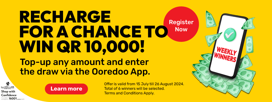 WIN QR10,000 with Ooredoo’s Hala Lucky Draw!