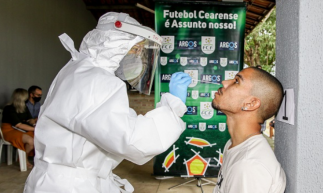 Atletas do Guarany realizaram testes no estádio Franzé Morais, em Itaitinga 