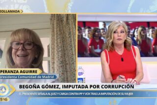 Esperanza Aguirre le baja los humos a Esther Palomera por negarle la legitimidad a opinar sobre Begoña Gómez