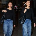 Aditi Rao Hydari nails basics to perfection in black top and denim jeans but her YSL bag worth 3,47,199 stands out 