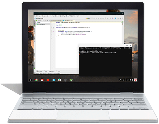 ChromebookでLinuxを実行したところ