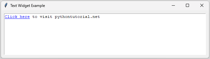 tkinter Text widget - adding links