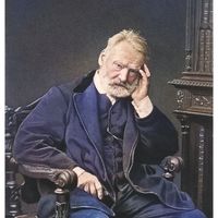 Portrait de Victor Marie Hugo, poète, romancier et dramaturge français.