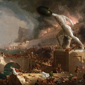 Sac de Rome (455) - Le Destin des empires - Destruction - par Thomas Cole - 1836