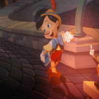 Le personnage de Pinocchio, provenant de DisneyLand Paris, 2004.