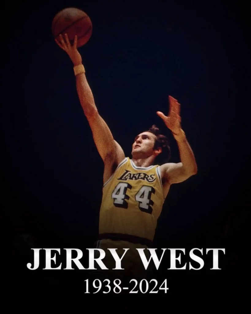 Jerry West
Jugador de basquetbol
Basquetbol
LA Lakers
Los Lakers
NBA
Liga de baloncesto
Fallecimiento Jerry West