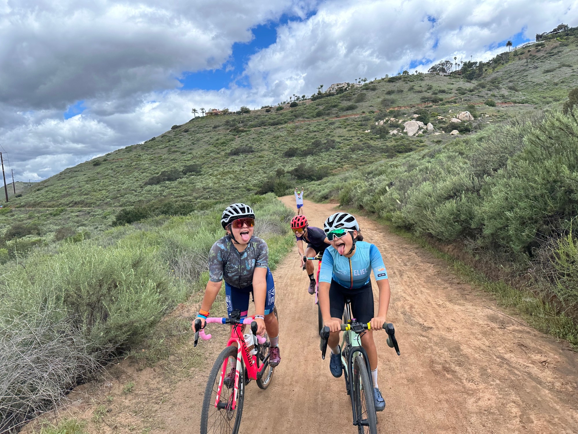 Eire and Aine Chen on a training ride. (Maison Chen)