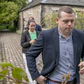Douglas Ross after speaking to the media in Edinburgh, after he announced he will resign as leader of the Scottish Conservatives. Photo: Jane Barlow/PA Wire