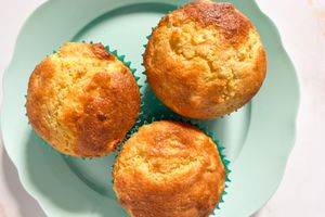 corn muffins on a small plate