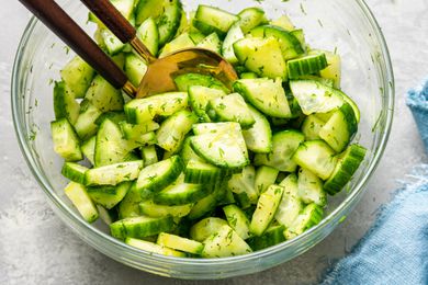 Bowl of cucumber salad