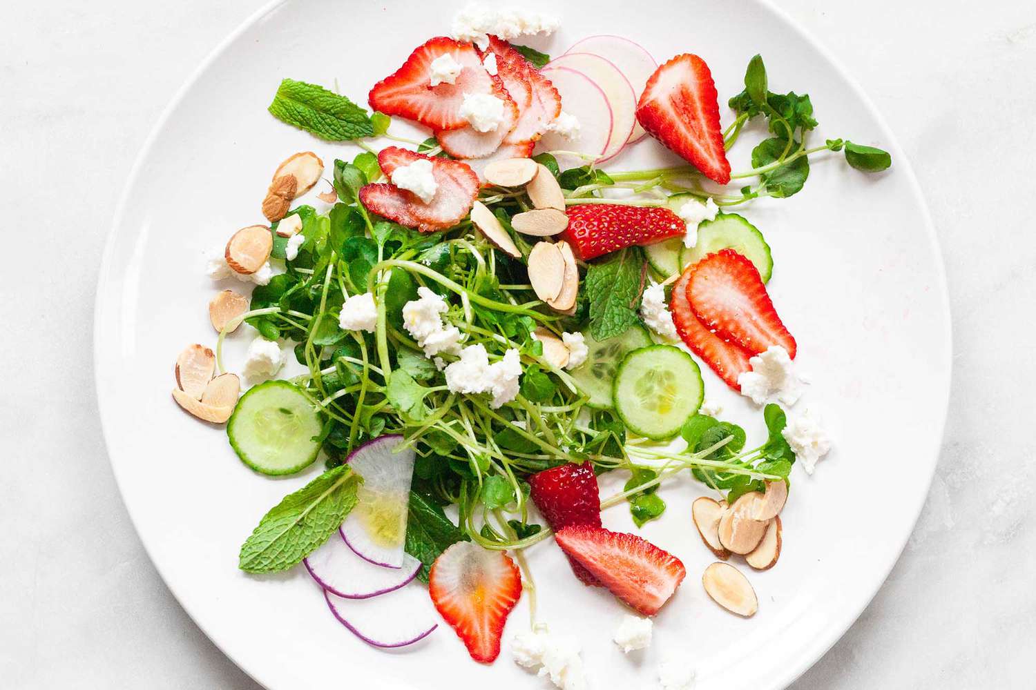 Watercress Salad with Strawberries and Feta