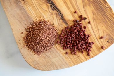 Annatto seeds and ground