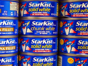 Starkist tuna on a store shelf