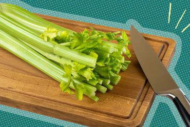 celery on a cutting board