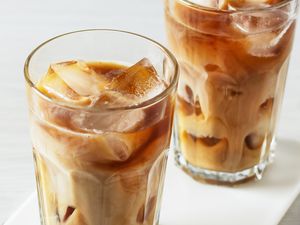 Glases of iced coffee